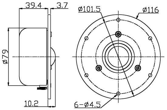 misure altoparlante HiVi Q1R